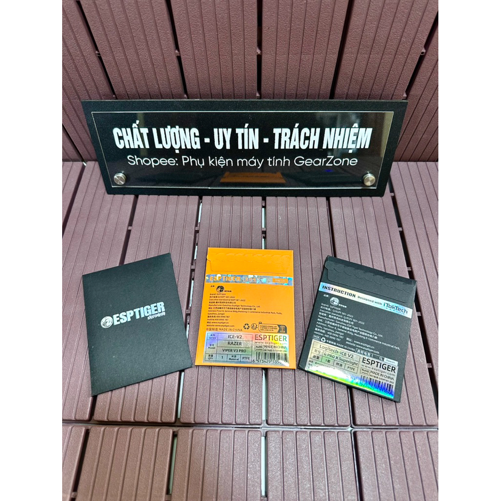 Tấm dán Mouse feet Tiger Ice cho Logitech Gpro X Superlight 1, 2, GPro Wireless, Viper V2 Pro, DA V3