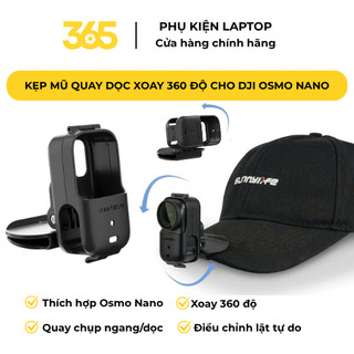 [365] SunnyLife Thích Hợp Cho Osmo Nano Kẹp Mũ Quay Dọc 360 Độ Góc Nhìn ThứNhất POV Thể Thao Mạnh