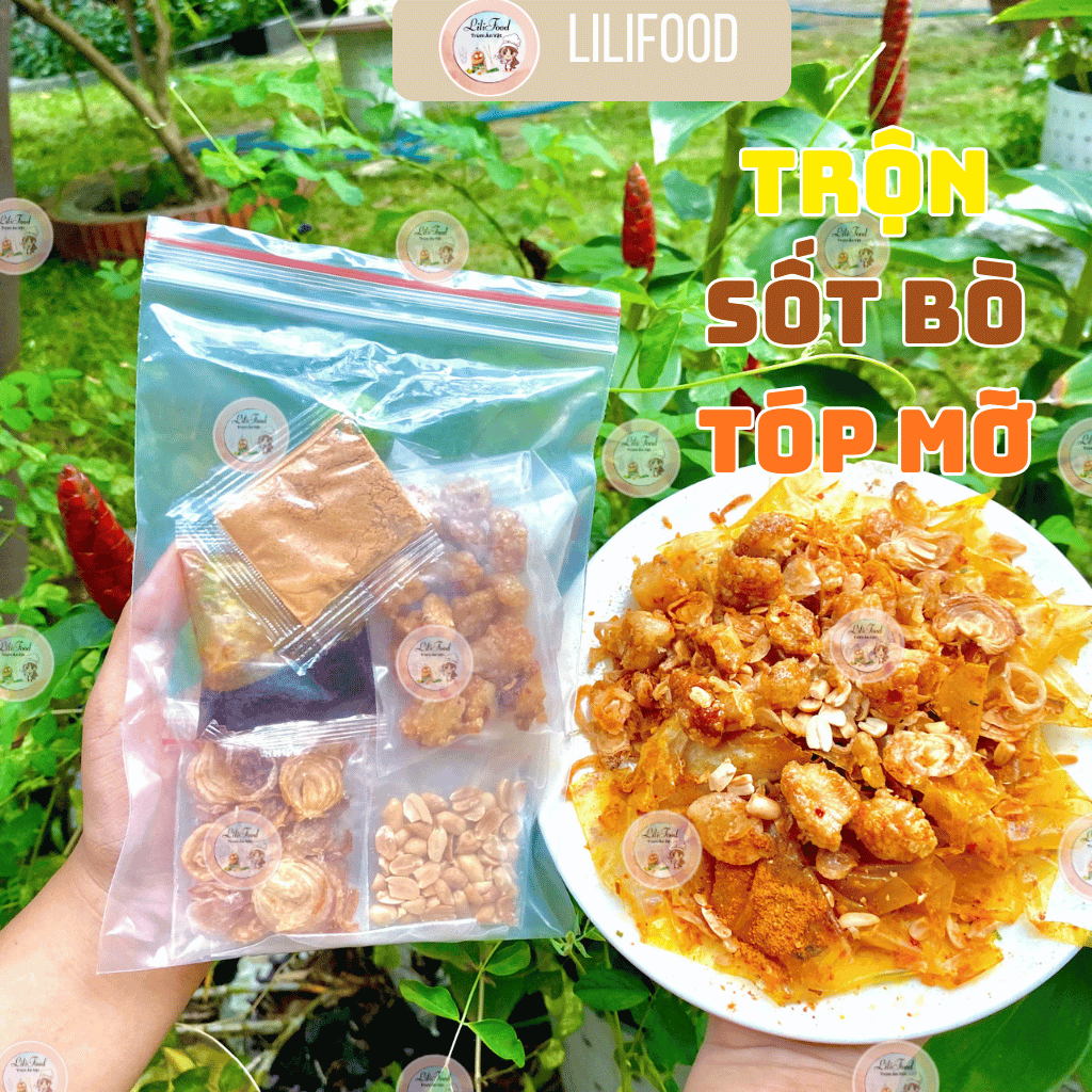 Bánh Tráng Dẻo Trộn Sốt Bò Béo Tóp Mỡ Siêu Ngon-Lilifood.