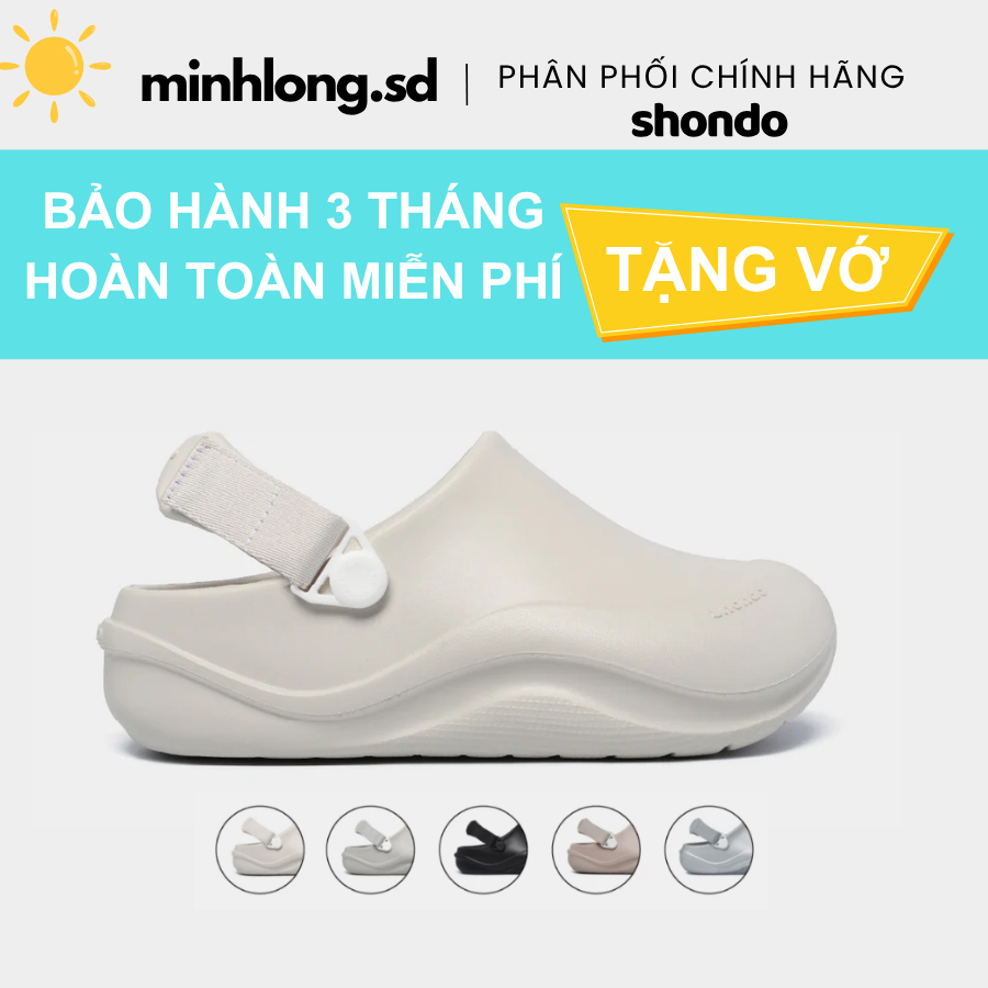 [FULL BOX] [TẶNG VỚ] Giày Clog nhựa đi mưa, sandal, Sục Suke đủ màu Nam Nữ chính hãng Shondo