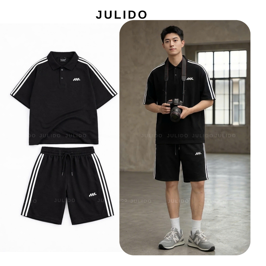 Bộ đồ quần áo nam thể thao JULIDO thời trang chất liệu vải waffle cao cấp