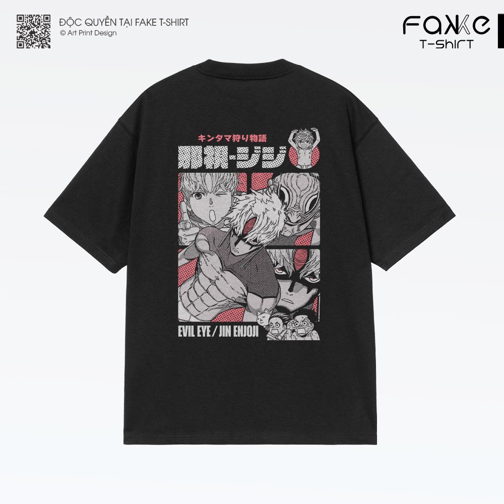 Áo thun Unisex Dandadan Jiji Digital Art Design Oversized 100% Cotton ngắn tay