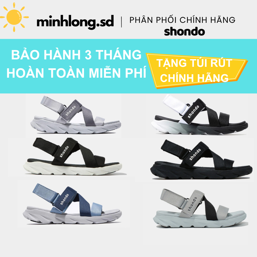 Giày Sandals SHONDO F6 Sport -  Ombre Xám/Xanh