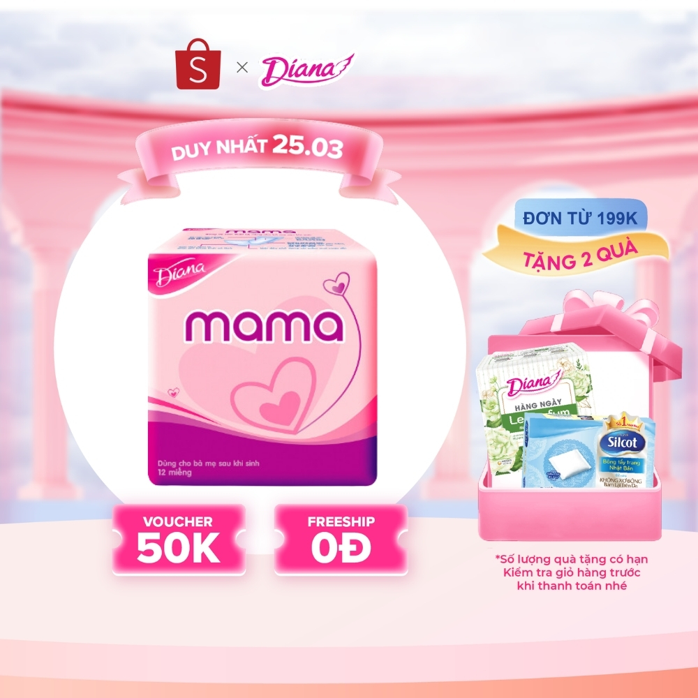Băng vệ sinh Diana Mama 12 miếng/gói