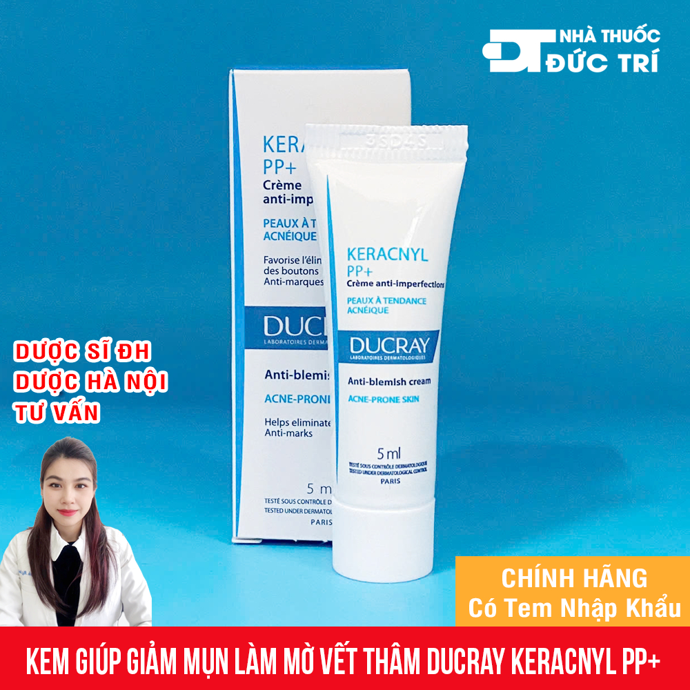Kem hỗ trợ giảm mụn trứng cá DUCRAY Keracnyl PP+ Anti-Blemish Soothing Cream Ducray 5ml