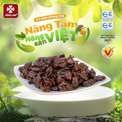 Ô mai (xí muội) quất hồng bì Hồng Lam, dạng hộp. Có vị chua, ngọt, dẻo