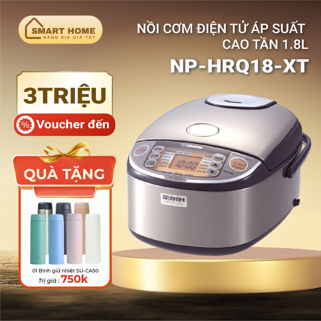 Nồi cơm điện tử áp suất cao tần ZOJIRUSHI NP-HRQ10/18 nồi cơm Nhật dung tích 1L 1.8L bảo hành 3 năm