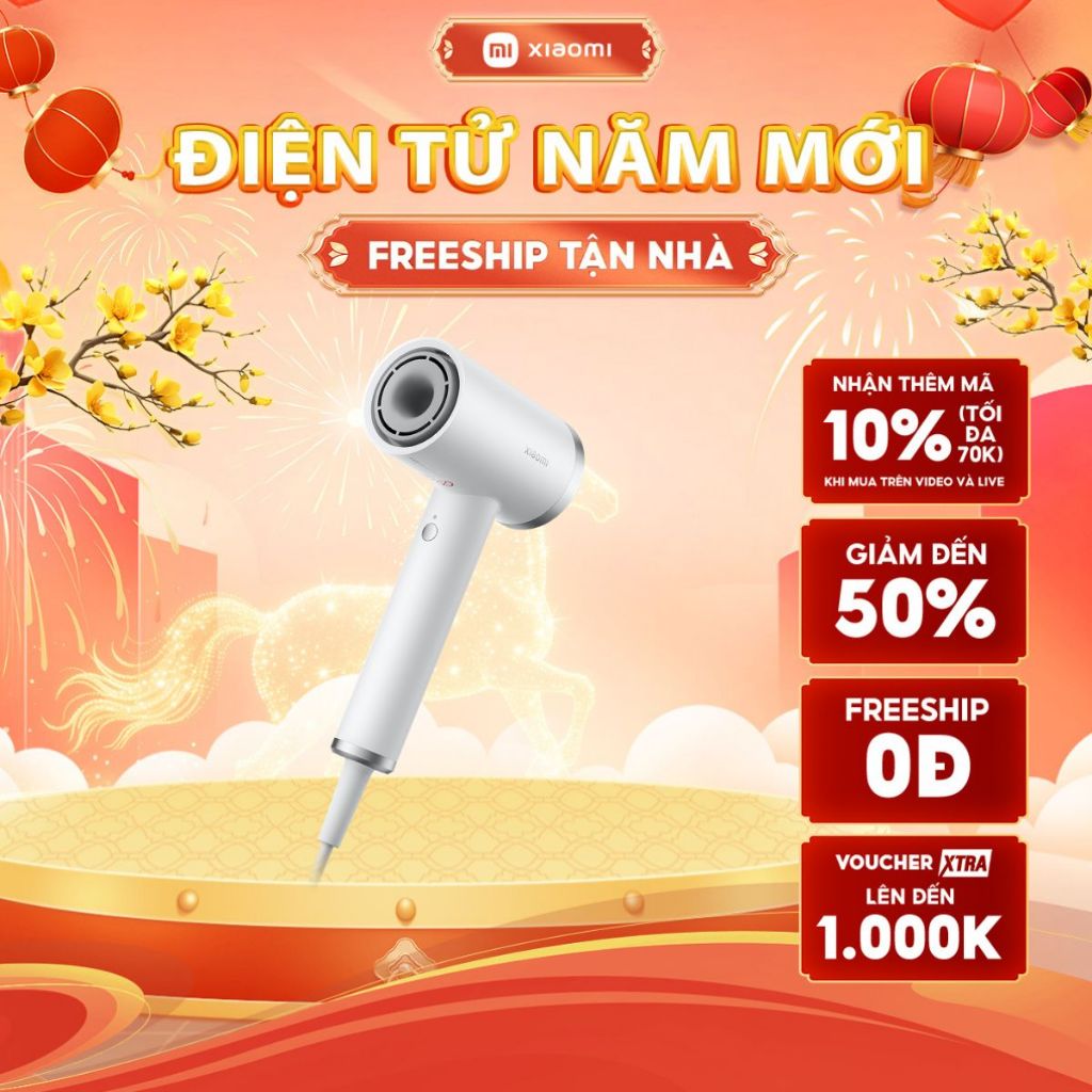 Máy Sấy Tóc Tốc Độ Cao Xiaomi High-speed Iconic Hair Dryer EU  | Sấy khô Nhanh Chóng | 110.000 vòng/