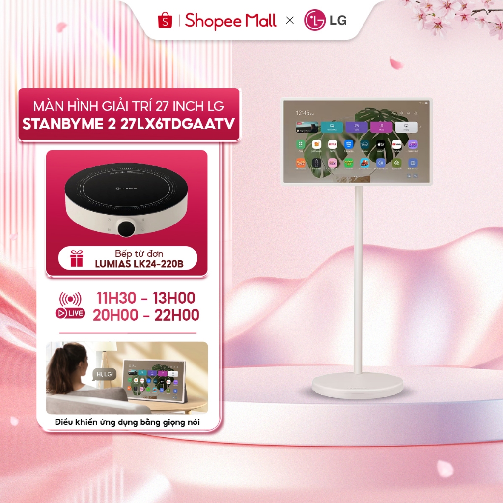 Màn hình tivi cảm ứng thông minh LG StanbyME 27inch 27LX6TDGA.ATV , Bảo hành Chính hãng 24 Tháng