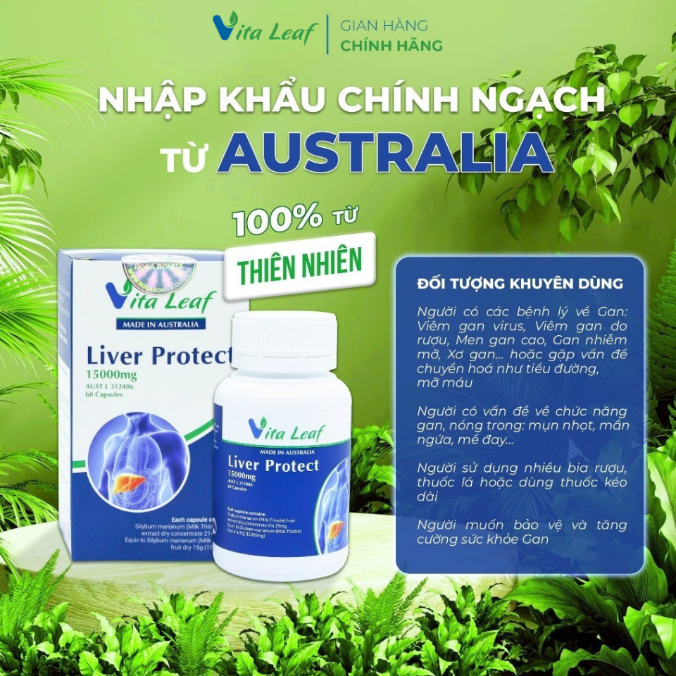 Vita Leaf Liver Protect 60 viên – Viên uống hỗ trợ giải độc gan, mát gan