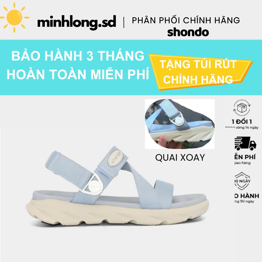 Sandal Shondo F6S quai hậu xoay màu xanh trời F6S2534