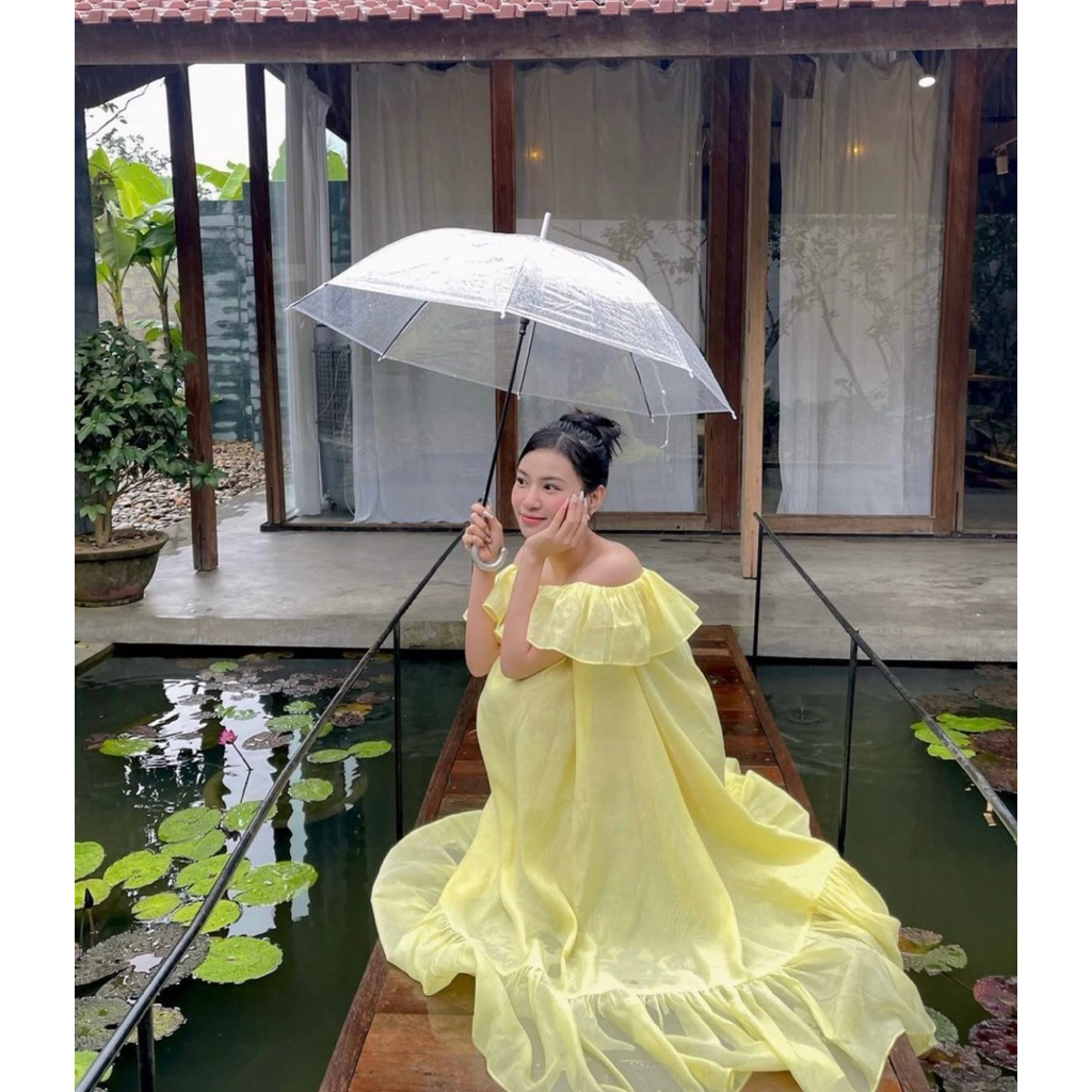 PASS - ĐẦM TRỄ VAI MAXI EMWEAR CHÍNH HÃNG