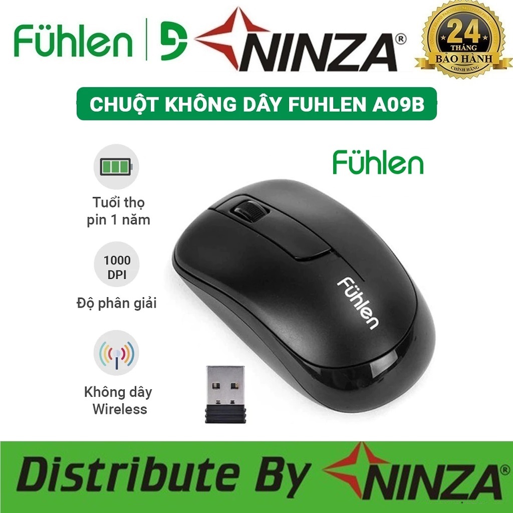Chuột Không Dây Fuhlen A06/ A09/ A03G/ M70/ E07s/ M102s Chính Hãng Ninza Phân Phối - Bảo Hành 24 Thá