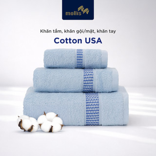 Khăn Mollis STAR COTTON bông nhập Mỹ, siêu thấm hút, thiết kế độc quyền, tắm gội chăm da chuẩn skincare B847,FC03