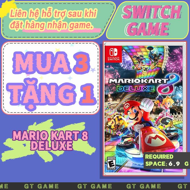 Mario Kart 8 Deluxe Nintendo Switch（Switch Game） -Mua 3 tặng 1