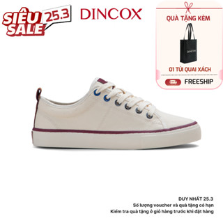 Giày Sneaker Nữ Nam - Vải Canvas Unisex C40 Off/white Dincox Đơn Giản Tinh Tế Shoes Đế Bằng