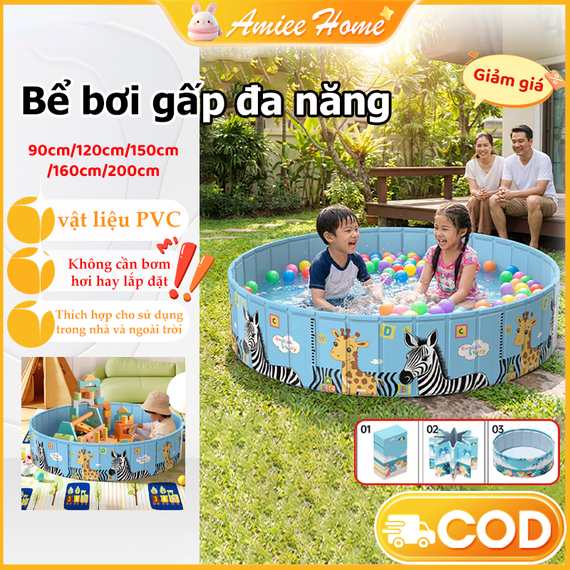 hồ bơi cho bé tại nhà,bể bơi cho bé tại nhà,Có thể gập lại,Chất liệu PVC,Nhiều kích cỡ,bể bóng
