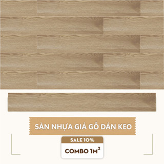 Sàn Nhựa Giả Gỗ Dán Keo LOHO - COMBO 1m² (7 tấm) | Loại bóc dán, sẵn keo 91.44 x15.44 cm