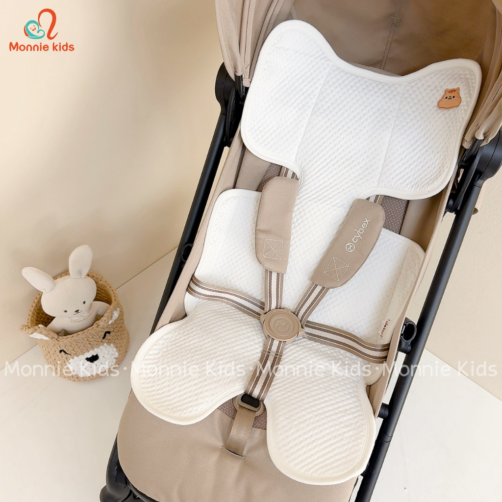 Thảm điều hòa lót xe đẩy Dotori cho bé 40x72cm, chiếu trải duraron air mesh Hàn Quốc - Monnie Kids