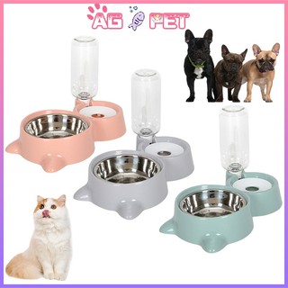 Bát Cho Chó Mèo,Bát Inox Hình Tai Mèo Cho Thú Cưng, Bát Đựng Nước