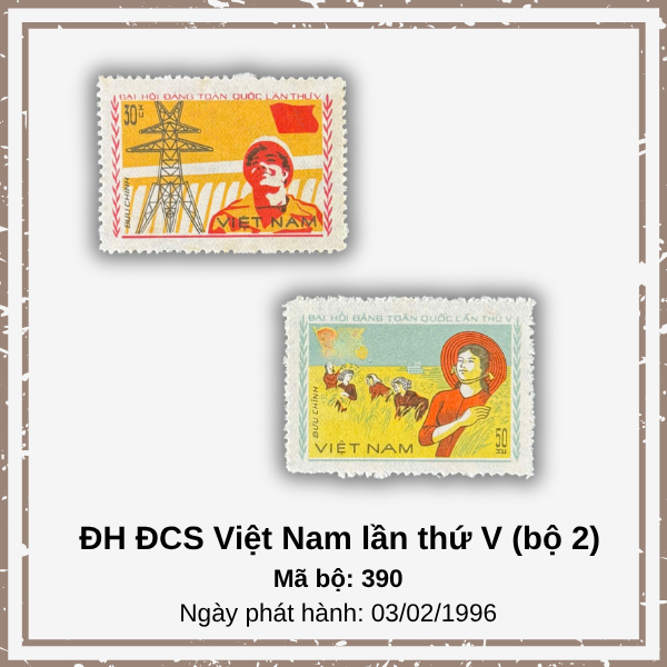 Bộ tem bưu chính "ĐH ĐCS Việt Nam lần thứ V (bộ 2)" - Tem sưu tầm Việt Nam - Tem dự thi 2026