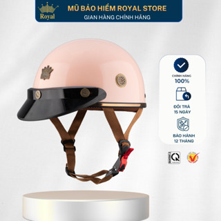 Mũ Bảo Hiểm Nửa Đầu Royal M379A Chính Hãng Tặng Lưỡi Trai Che Nắng Phù Hợp Nam Nữ, Nón Bảo Hiểm Royal Gọn Nhẹ Cá Tính