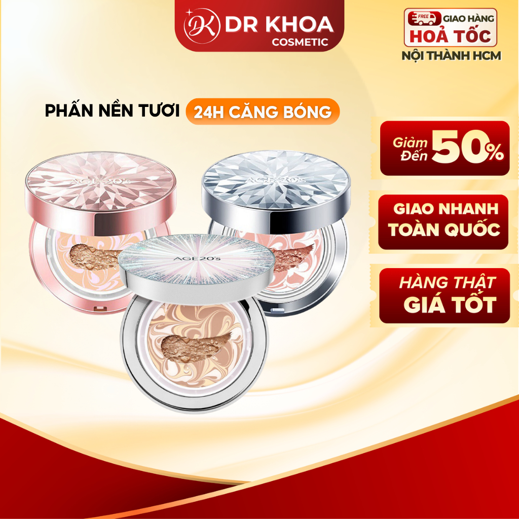 Phấn Nền Tươi Che Phủ Cao AGE20's Essence Cover Pact Original EX Intense Cushion SPF50+ 12.5g