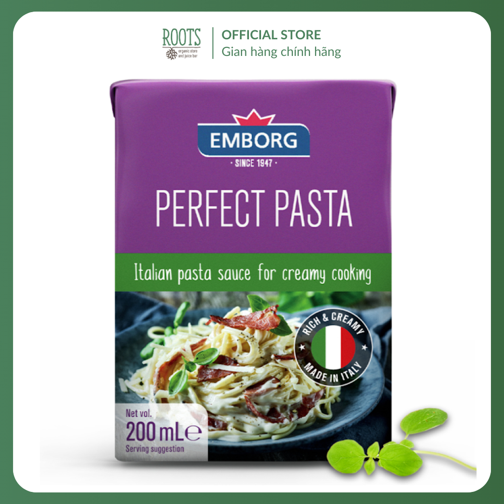 (Ship hỏa tốc) EMBORG - Kem Nấu Mì Ý, Perfect Pasta, Italian Pasta Sauce for Creamy Cooking (200ml)