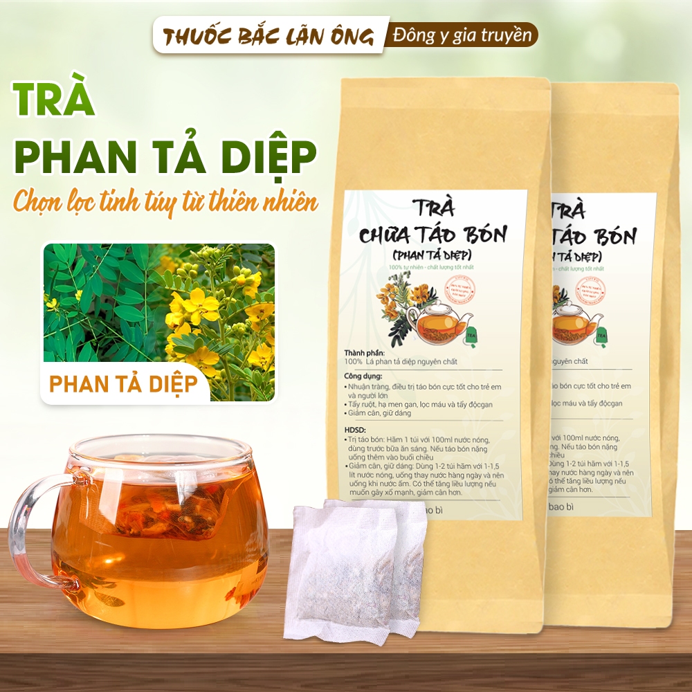 Trà phan tả diệp túi lọc, trà thảo mộc bịch 30 tép x 3g, đậm hương vị trà - Lãn Ông