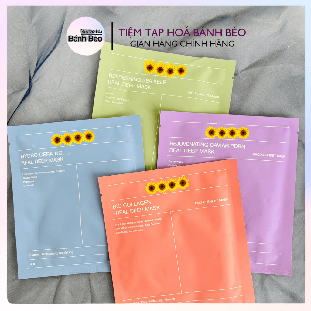 Mặt nạ Biodance Bio-Collagen/Refreshing Sea Kelp Real/Hydro Cera-Nol/Rejuvenating Caviar PDRN Mask
