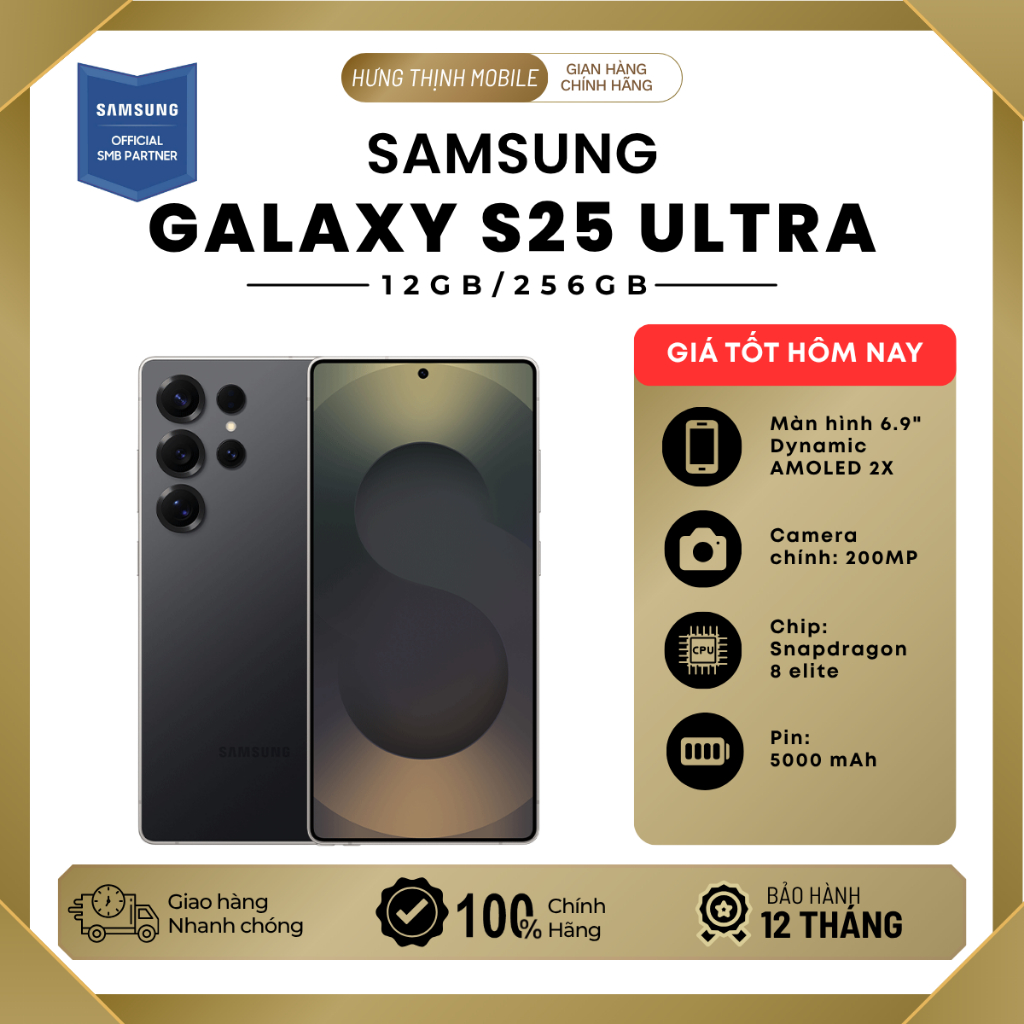 Điện thoại Samsung S25 Ultra 12GB/256GB Chính Hãng Samsung Việt Nam