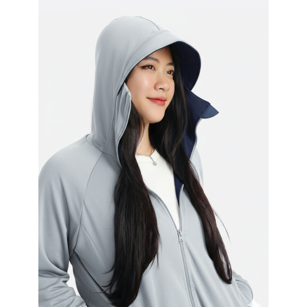 Áo chống nắng đa năng Unisex 2 lớp TOKYOLIFE có mũ trùm kín mặt chống tia UV vải thoáng khí 40005564 | BigBuy360 - bigbuy360.vn