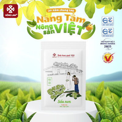Ô mai (xí muội) sấu non Hồng Lam túi 100gram. Có vị chua, ngọt, giòn