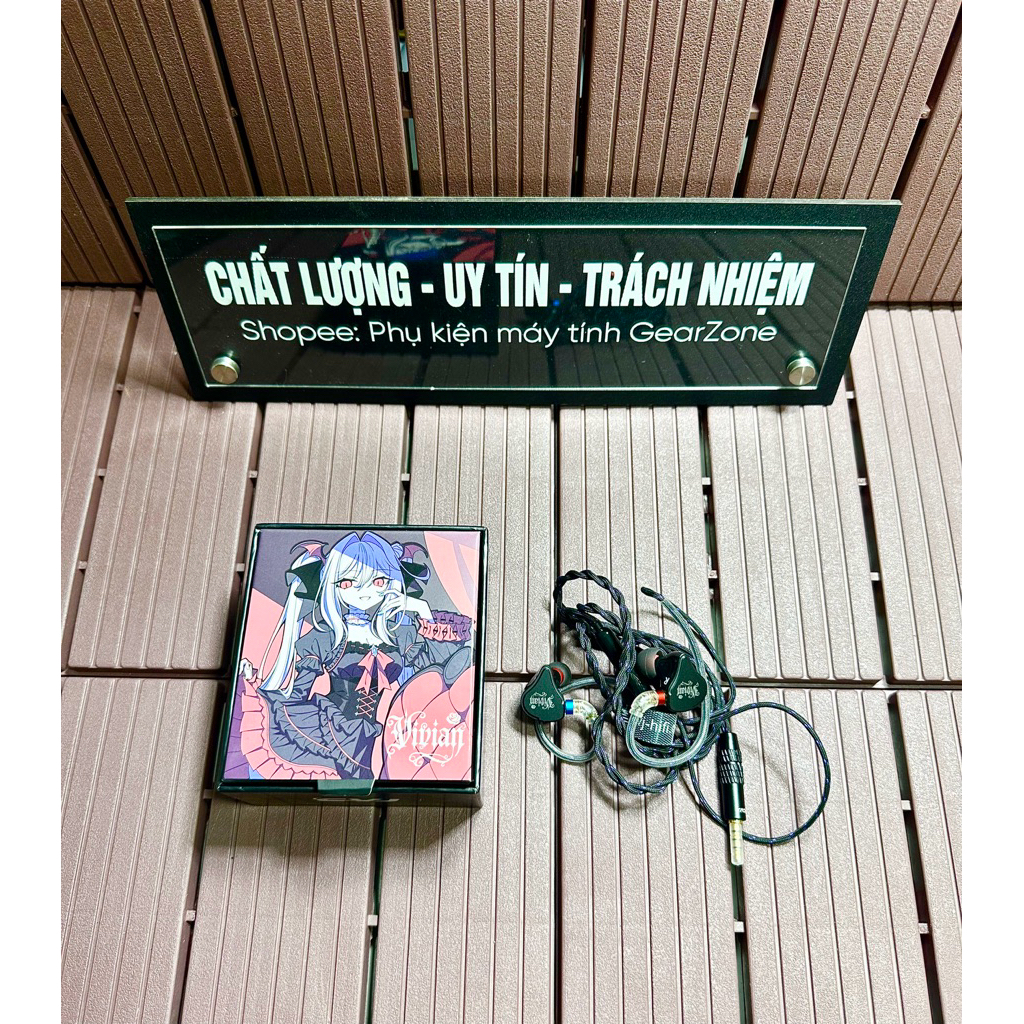 Tai nghe CVJ Vivian in Ear Trình điều khiển động 10mm cho nhạc và gaming Cáp rời 0,78mm Chất lượng â