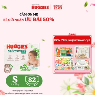 Tã Dán Huggies Platinum Nature Made Size S82/M64/L54/XL44