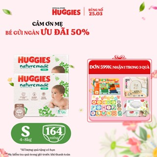 Combo 2 Tã Dán Huggies Platinum Nature Made Size S82