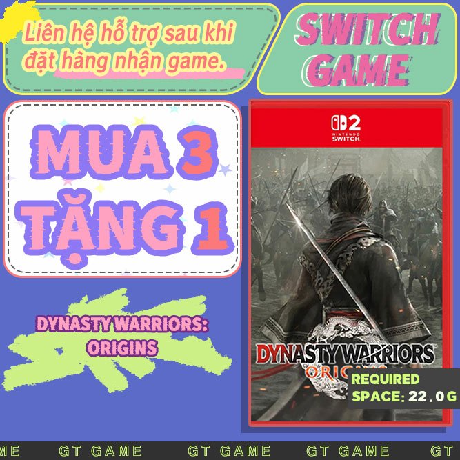 DYNASTY WARRIORS: ORIGINS Nintendo Switch（Switch Game） -Mua 3 tặng 1