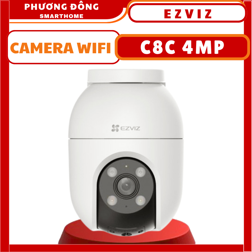 CAMERA WIFI NGOÀI TRỜI EZVIZ C8C 4MP - Quay Quét 360 Độ, Theo Dõi Tự Động Thu Phóng, Màu Ban Đêm, Đà