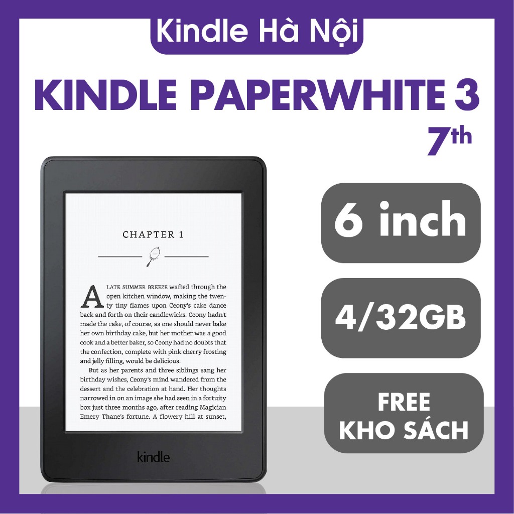 Máy đọc sách Kindle Paperwhite 3 (7th) - PPW3