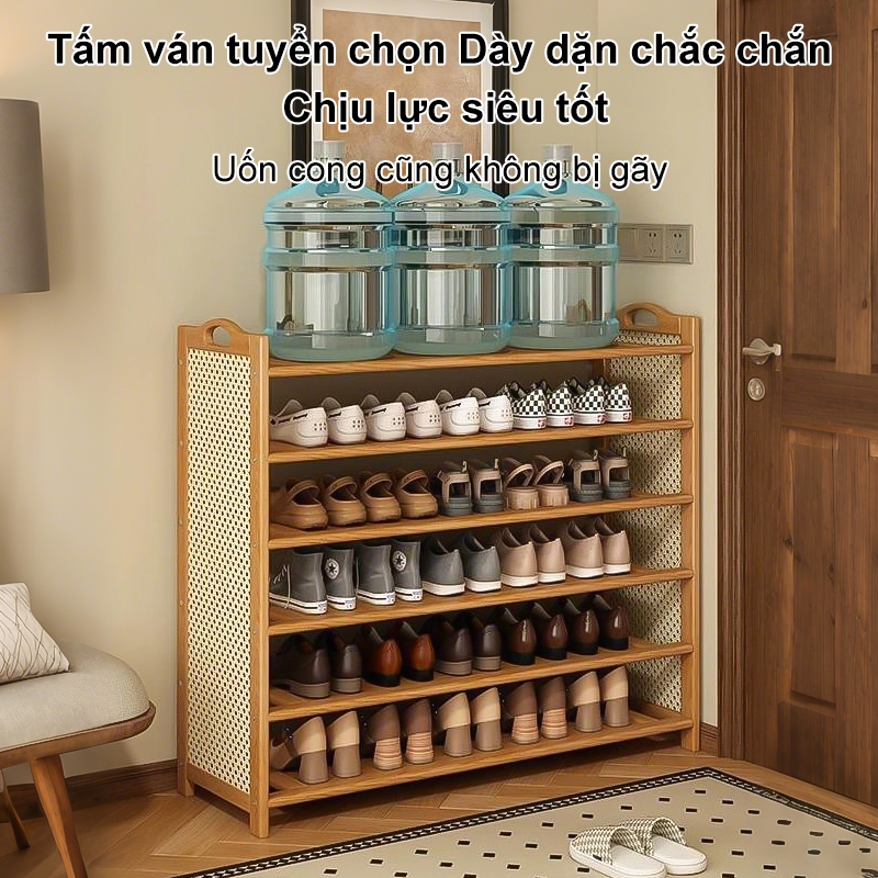 Kệ giày Tre Tự Nhiên Nhiều Tầng Tiết Kiệm Không Gian Để Giày Gọn Gàng Cho Nhà Chật | BigBuy360 - bigbuy360.vn