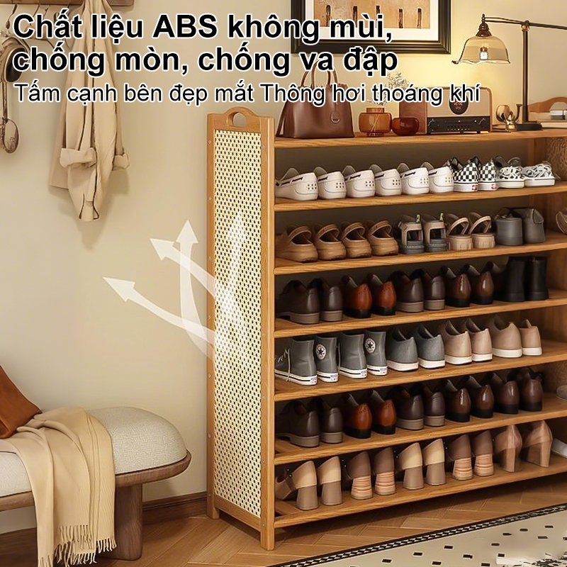 Kệ giày Tre Tự Nhiên Nhiều Tầng Tiết Kiệm Không Gian Để Giày Gọn Gàng Cho Nhà Chật | BigBuy360 - bigbuy360.vn