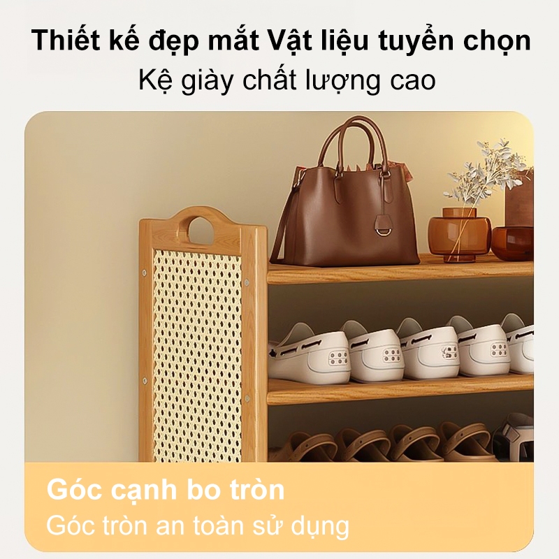 Kệ giày Tre Tự Nhiên Nhiều Tầng Tiết Kiệm Không Gian Để Giày Gọn Gàng Cho Nhà Chật | BigBuy360 - bigbuy360.vn