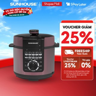 Nồi áp suất điện đa năng Sunhouse SHD1657 | Dung tích 6L | Công suất 1000W | Lòng nồi chống dính cao cấp, an toàn