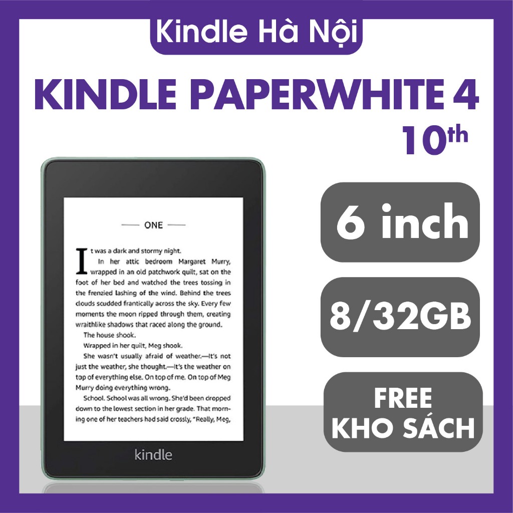 Máy đọc sách Kindle Paperwhite 4 hỗ trợ tạo tài khoản kindle PPW4