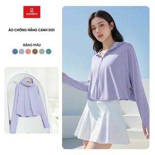 Áo Chống Nắng Nữ 𝐂𝐀𝐑𝐃𝐈𝐍𝐀 2 Lớp Cánh Dơi với sợi lạnh làm mát ngay tức thì cùng công nghệ ICE TEXT chống UV 100% 4NF03