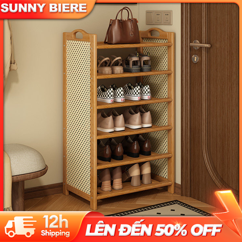 Kệ giày Tre Tự Nhiên Nhiều Tầng Tiết Kiệm Không Gian Để Giày Gọn Gàng Cho Nhà Chật | BigBuy360 - bigbuy360.vn