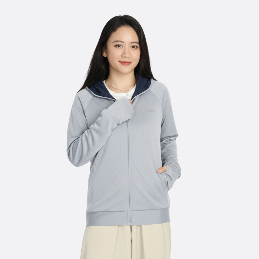 Áo chống nắng đa năng Unisex 2 lớp TOKYOLIFE có mũ trùm kín mặt chống tia UV vải thoáng khí 40005564 | BigBuy360 - bigbuy360.vn