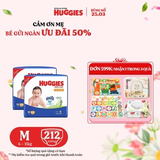 Combo 2 Tã quần Huggies Skincare Mega Jumbo M106/L96+8/XL84+4/XXL76+4