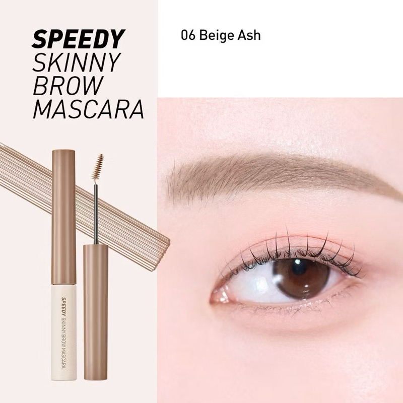 Mascara Chân Mày Peripera Có Màu Speedy Skinny Brow Mascara 3g #06 beige ash