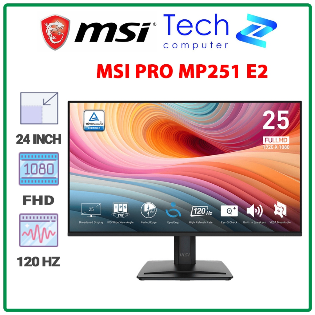 Màn Hình MSI PRO MP251 E2 (24.5 inch - FHD - IPS - 120Hz - 1ms - Speaker - EyesErgo)
